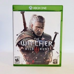 The Witcher Wild Hunt Microsoft XBOX One Game (2015). Map & Stickers Preowned.